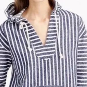 J. Crew XXS Baja Striped Hooded Pullover